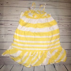Old Navy 4T yellow and white striped dress